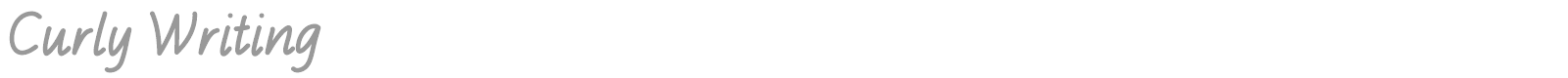 Curly Writing font preview